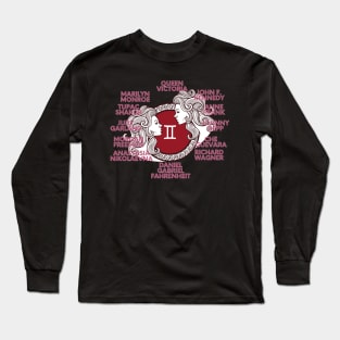 Gemini Zodiac Sign Test Long Sleeve T-Shirt